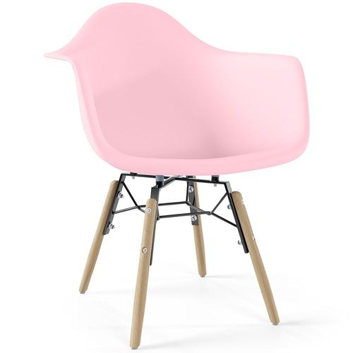 Chaise Enfant Design Scandinave - Pieds En Bois - Skandiva Rose