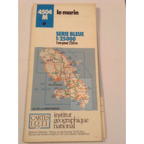 Carte Ign Série Bleue 4504 M Le Marin