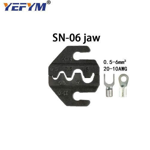 Mâchoire SN-06 - Pince À Sertir Sn/4mm, Pour La Plupart Des Types, Outils Terminaux Sans Isolation/isolation (largeur De La Mâchoire 4mm/pince 190mm)