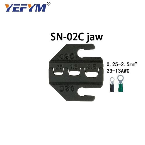 Mâchoire SN-02C - Pince À Sertir Sn/4mm, Pour La Plupart Des Types, Outils Terminaux Sans Isolation/isolation (largeur De La Mâchoire 4mm/pince 190mm)