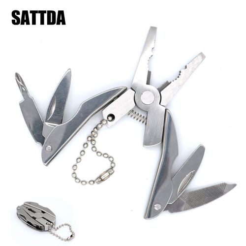 Pince multifonctionnelle pliante'extérieur, porte clés, outil de randonnée en plein air, couteau multi outils de poche