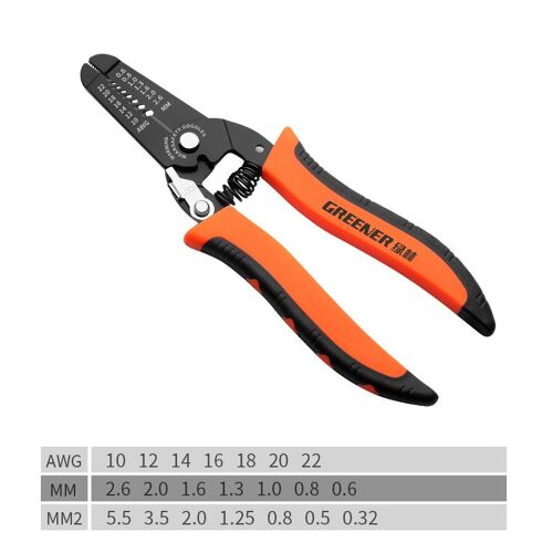 7.5 pouces - Pince à sertir automatique multifonctionnelle, coupe fil vert, pince à sertir, outils, outil à main électrique