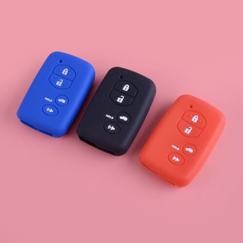 Coque En Silicone Pour Clé Télécommande, 3 Pièces, Pour Toyota Avalon Camry Corolla Highlander Rav4 Venza Prius 4 Boutons