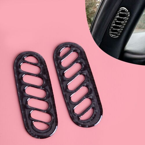 Garniture De Couverture De Pilier De Porte En Fiber De Carbone Noir, Garniture De Couverture De Sortie D'air, Autocollant Adapté À Chevrolet Corvette C5 1998 1999 2000 2001-2004 2 Pièces