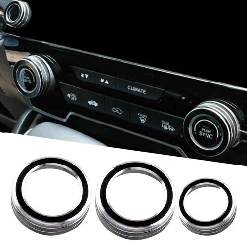 Bouton De Commutation De Voiture En Alliage D'aluminium Noir, 3 Pièces, Garniture De L'anneau De Couverture, Décoration Pour Honda Cr-V 2017 2018 2019 2020