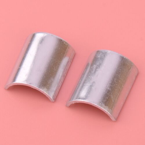 Pinces De Guidon Universelles Pour Moto, 1 Paire, En Alliage D'aluminium Argenté, 7/8 \""À 1\