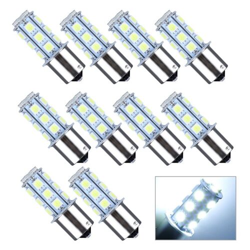 Ampoule Led 12v 6000k 1156 1141 18smd, 10 Pièces, Pour Intérieur De Voiture, Camion, Bateau, Camping-Car, Remorque