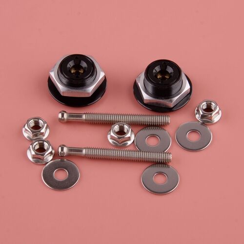 Kit De Fixation Rapide Pour Pare-Choc De Voiture En Alliage D'aluminium, 2 Ensembles, Noir, Couvercle De Trappe, Loquet À Bouton-Poussoir Universel