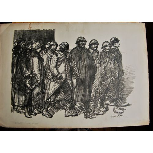 Alexandre Steinlen Gravure Originale "A Bientôt Pour De Bon" Signée Numérotée 123/400