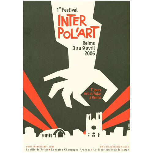 Affiche 1er Festival Inter Pol'art Reims Du 3 Au 9 Avril 2006