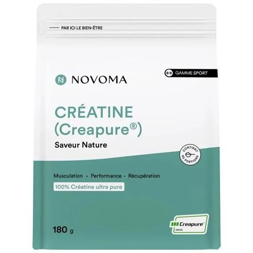 Novoma Créatine Creapure Musculation Performance & Récupération Goût Nature 180 G 