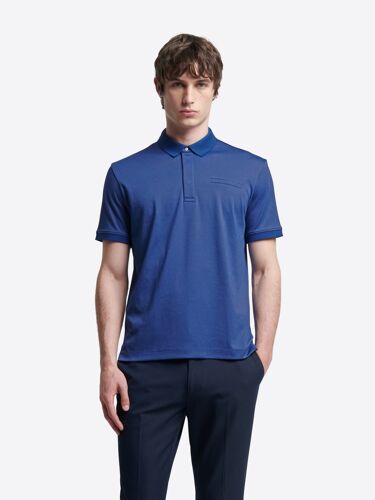 Polo Manches Courtes Faux-Uni En Coton