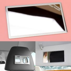 Pare-Soleil Rectangulaire Universel Pour Voiture, Miroir Cosmétique De Maquillage, Adhésif De Remplacement, Nouveau, 15x8cm