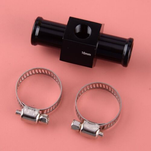 Jauge De Température D'eau De Voiture 16mm, Capteur De Tuyau De Radiateur Joint Adaptateur Avec Pince 1/8 ''npt Noir