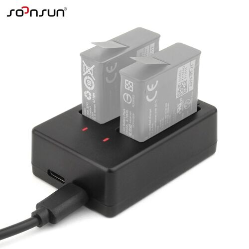 CNYO® Portable USB Double Slot AHDBT-501 Batterie Chargeur Charging Cradle w/Câble pour GoPro Hero 5 6 Black Edition Action caméra