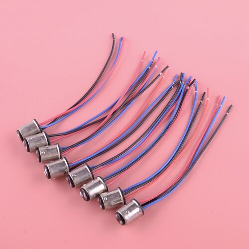 8pcs Phare Feu Arrière Signal Modification Prise Mâle Adaptateur De Câblage 1157 2057 2357 2396 2397 3497 7528 Bay15d Ba15d