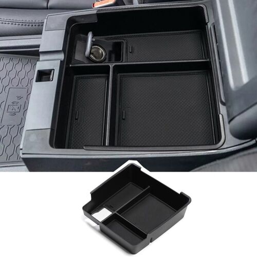 Boîte De Rangement Pour Accoudoir De Console Centrale De Voiture, Plateau Organisateur Noir Adapté Pour Nissan Frontier 2022 2023 Multifonctionnel Avec Tapis Antidérapant