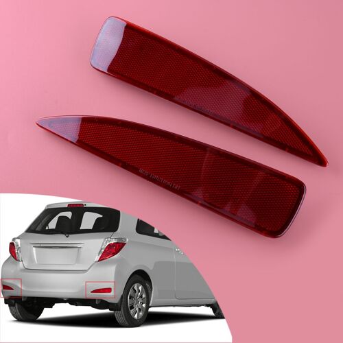 1 Paire De Couvercle De Boîtier De Lampe De Réflecteur De Pare-Chocs Arrière, Adapté À Toyota Yaris Base Premium Ce L Le, To1185103 To1184103 52163 ¿ 52100