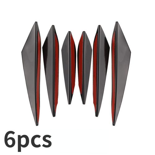 Pare-Choc Avant Universel En Fibre De Carbone, Diffuseur, Ailettes De Mathiation, Corps Spomicrophone, Canards, Valence Chin, Décoration De Tuning De Voiture, 4/6 Pièces