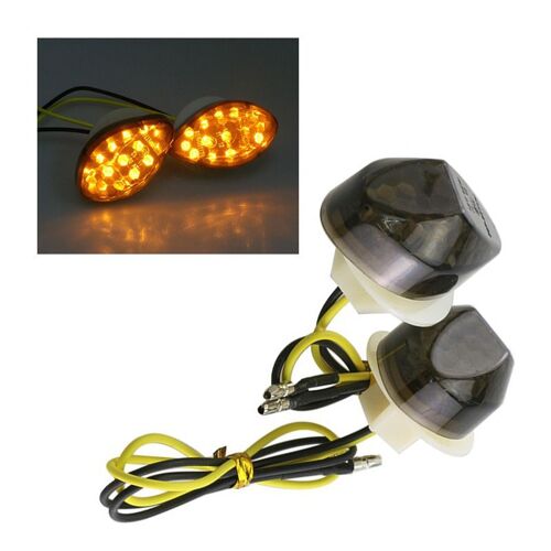 2 Pièces Led Encastrables Avant Gauche Droite Clignotant Témoin Lumineux Lampe Ambre 12v Adapté Pour Honda Cbr600rr Cbr1000rr Cbr600 F4i
