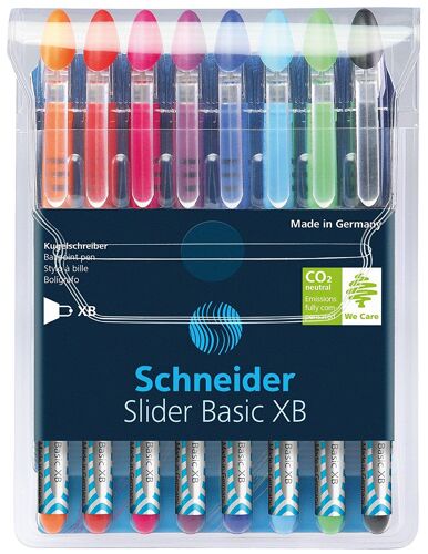 Schneider Stylo À Bille Slider Basic Pte Extra Large Colours Pochette 8