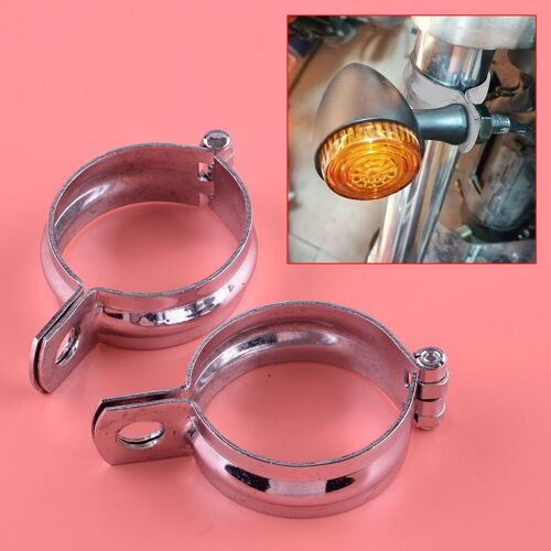 Support Universel De Clignotant Pour Moto Et Scooter 48-60mm, 2 Pièces, Support De Clignotant, Fixation De Fourche, Nouveau