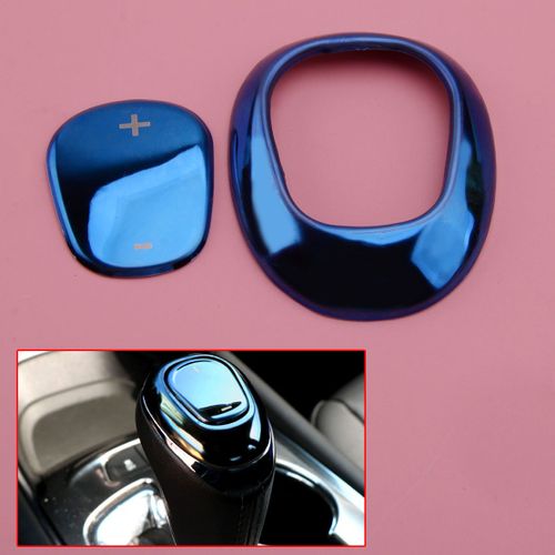 Citall ¿ Pommeau De Levier De Vitesse En Titane Bleu, 2 Pièces, En Acier Inoxydable, Pour Chevrolet Malibu 2016 2017 2018 2019 2020