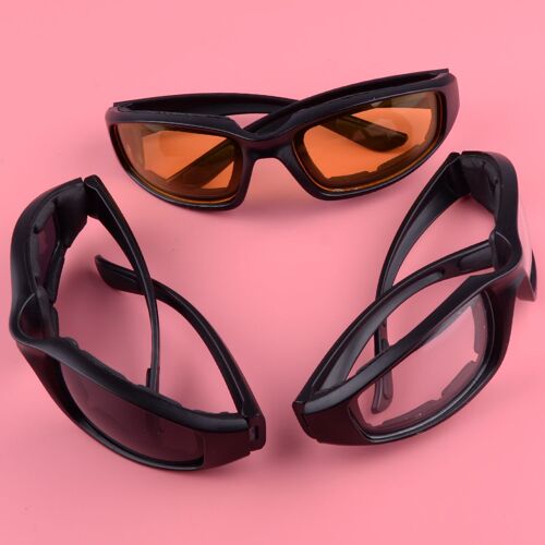 Lunettes De Soleil Rembourrées En Mousse Coupe-Vent Pour Moto, Lunettes De Sport Pour Motard, Degré De Vent, Jaune, Clair, Gris, 3 Paires