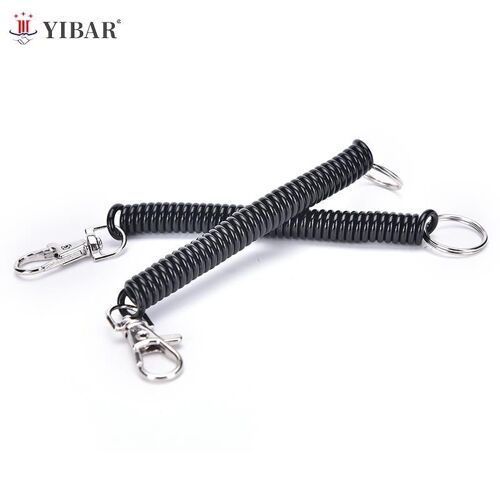 Porte-Clés En Plastique Rétractable, Corde Élastique À Ressort Tactique, Équipement De Sécurité, Outil De Randonnée, Camping, 2 Pièces