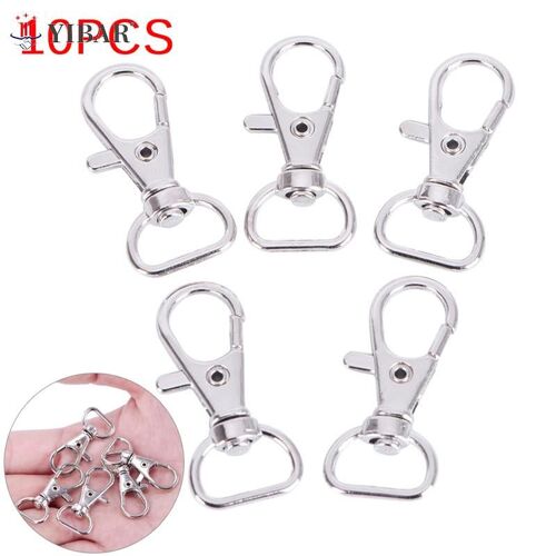 Porte-Clés Portable Avec Mini Lanière Métallique, Crochet Pivotant, Clips À Homard, Vente En Gros, 10 Pièces/Paquet