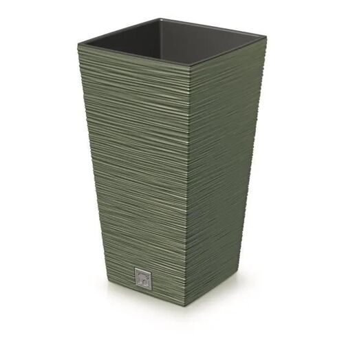 Pot De Fleurs Prosperplast Furu Square Dfsh200-5615c 200x200x380mm - Couleur Vert Terre