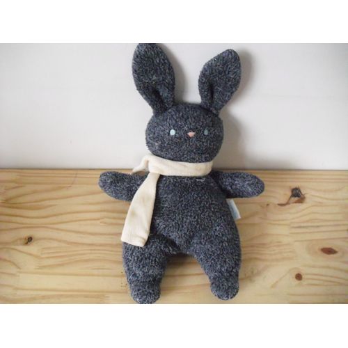 Doudou Lapin Corolle Bleu Chiné