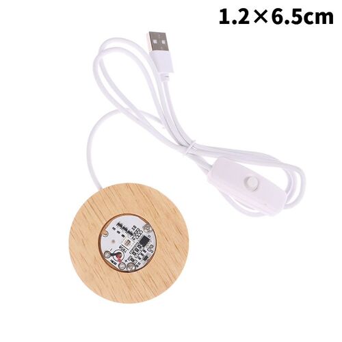 Socle De Lumière Led En Bois, Rechargeable Par Usb, Cristal, Résine, Ornement Artistique, Décoration, Support De Lampe De Nuit