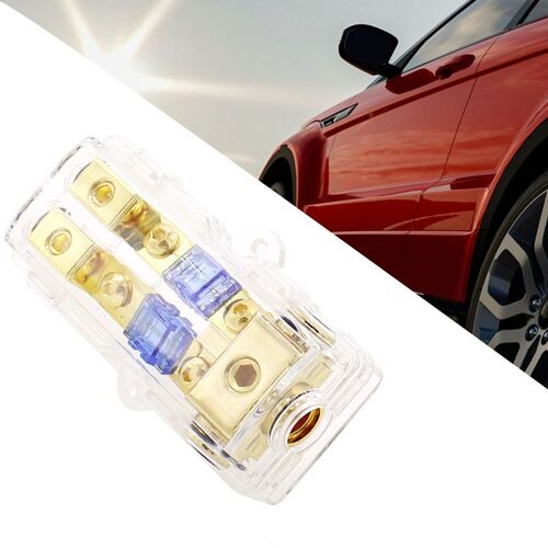 Disjoncteur D'amplificateur Audio 60a Pour Voiture Et Camion, Support De Fusible, Adaptateur De Fusible Stéréo De 2 Façons Pour Voiture, Bateau Et Véhicules