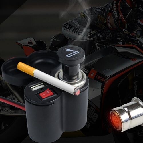 Allume-Cigare Prise Usb Pour Moto, Adaptateur D'alimentation Pour Guidon Avec Interrupteur Cs-313g1 2a