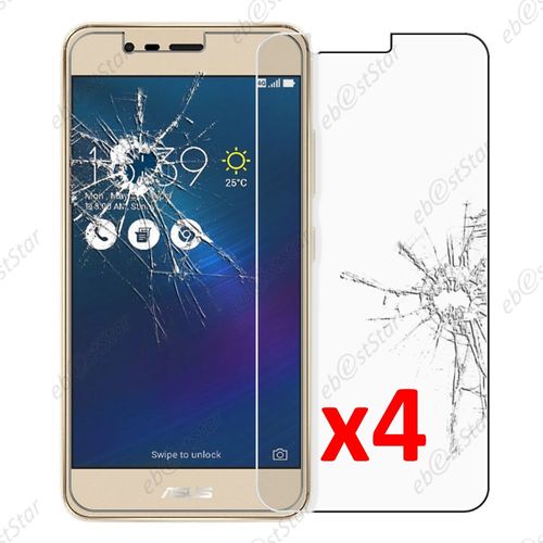 Ebeststar ® Pour Asus Zenfone 3 Max Zc520tl - Lot X4 Film Protection Écran Verre Trempé Anti Casse Anti-Rayures [Dimensions Precises De Votre Appareil : 149.5 X 73.7 X 8.6 Mm, Écran 5.2'']