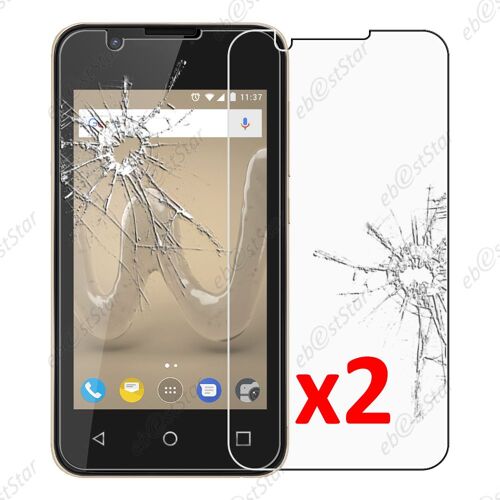 Ebeststar ® Pour Wiko Sunny 2 - Lot X2 Film Protection Écran Verre Trempé Anti Casse Anti-Rayures [Dimensions Precises De Votre Appareil : 126.6 X 66.3 X 11.4 Mm, Écran 4'']