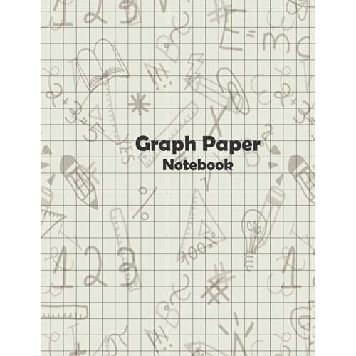 Math Notebook 1/2 Inch Squares: Lined Graph Paper Composition Notebook, 120 Pages Large 8.5x11 1/2 Squares Per Inch Paperback