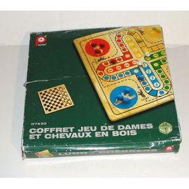 Jeu De Dames Et Chevaux En Bois Coffret Pintoy Vintage