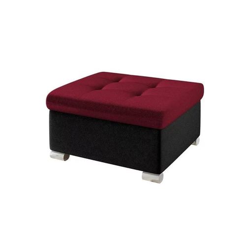 Pouf Comfivo 115, Rouge, Tapisserie, 41x68x70cm