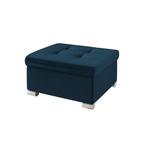 Pouf Comfivo 115, Bleu, Tapisserie, 41x68x70cm
