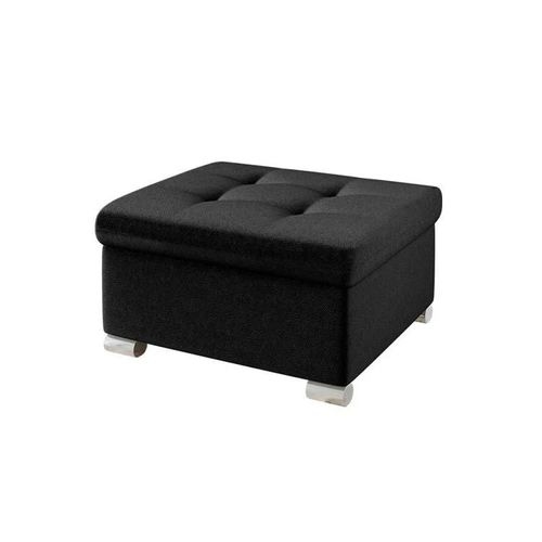 Pouf Comfivo 115, Noir, Tapisserie, 41x68x70cm