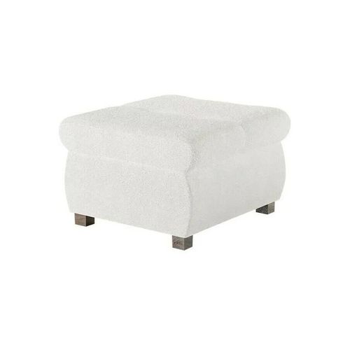 Pouf Comfivo 122, Blanc, Tapisserie, 39x60x60cm