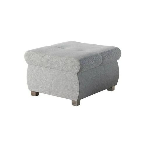 Pouf Comfivo 122, Gris, Tapisserie, 39x60x60cm