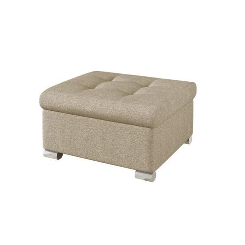 Pouf Comfivo 115, Brun Clair, Tapisserie, 41x68x70cm