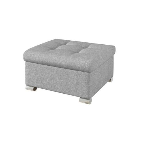 Pouf Comfivo 115, Gris, Tapisserie, 41x68x70cm
