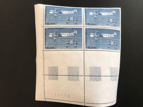 Timbre-Poste-Aerienne-Avion-Bimoteur-Farman-F60-Goliath-1984