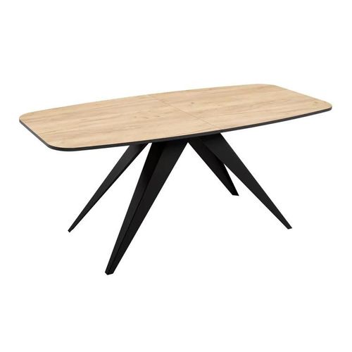 Table Oswego 115, Allongement, Stratifié, Métal, 76x80x160cm