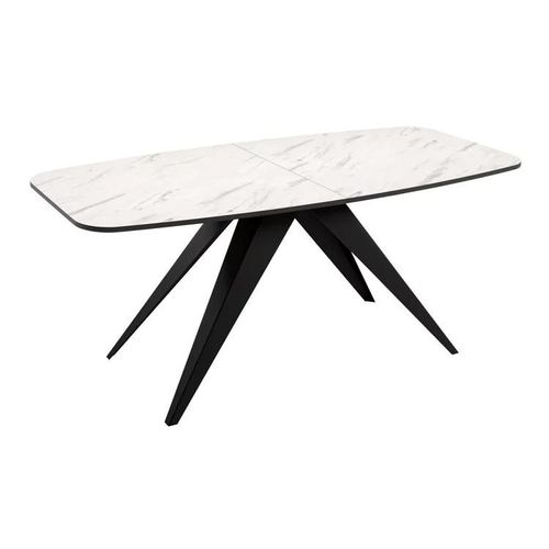 Table Oswego 115, Allongement, Stratifié, Métal, 76x80x160cm