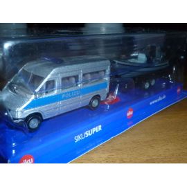 Mercedes Sprinter + Remorque Et Bateau Polizei - 1/87 Ème-Siku-Siku
